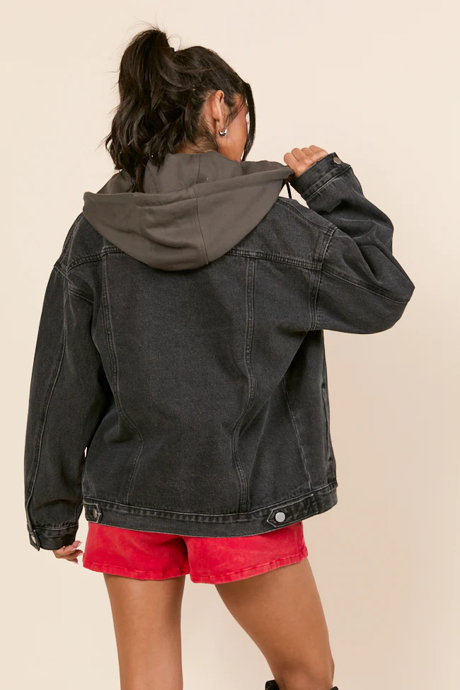 Parker Charcoal Hooded Denim Jacket - Terpint