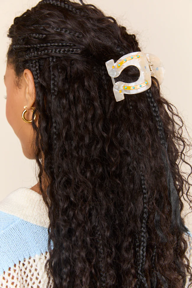 Matilda Ivory Horseshoe Claw Clip - Terpint