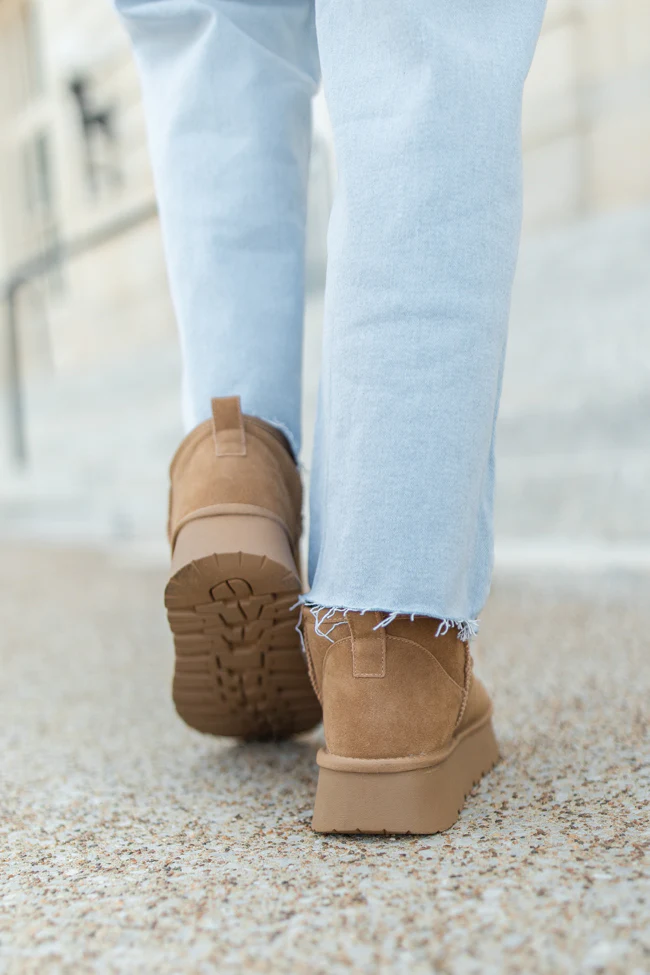 Georgia Chestnut Platform Mini Boots FINAL SALE - Terpint