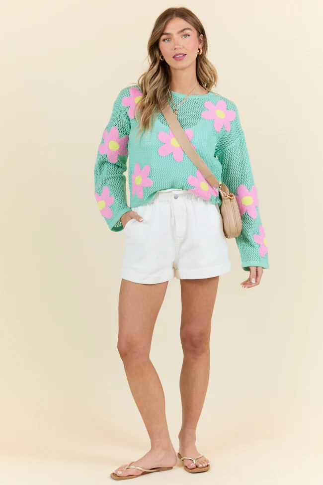 Chill Days Off White Ruffle Waist Denim Shorts FINAL SALE - Terpint