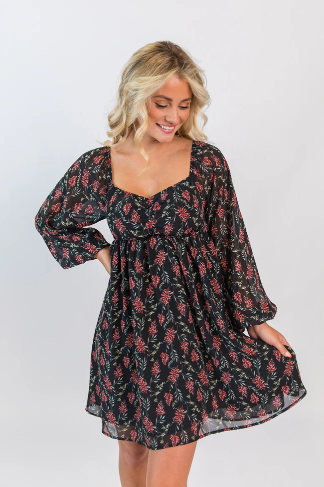 Missing Out Printed Sweetheart Mini Dress FINAL SALE - Terpint