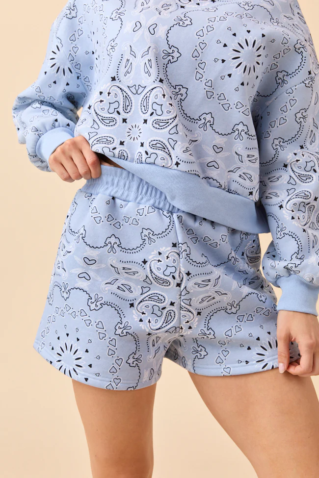 Lilah Blue Paisley Lounge Set DOORBUSTER - Terpint