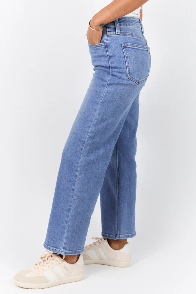 Mallory Medium Wash Ankle Length Straight Leg Jeans DOORBUSTER - Terpint