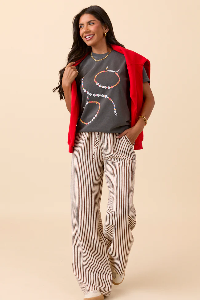 Friendship Bracelets Dark Grey Graphic Tee - Terpint
