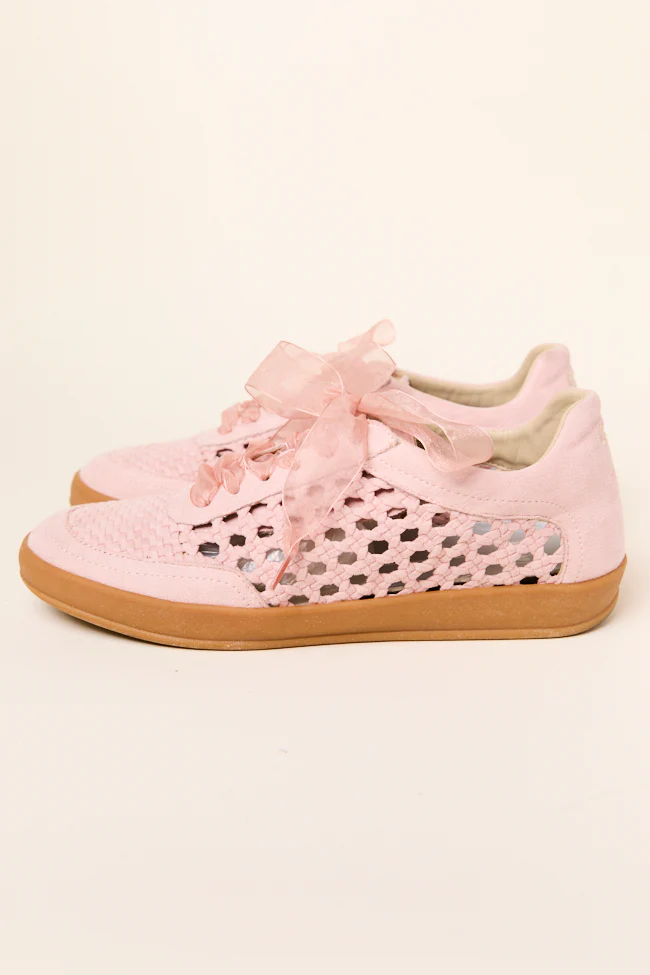 Julie Blush Crochet Detailed Sneakers - Terpint