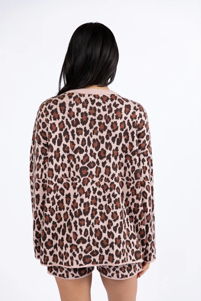 Sign Of The Times Leopard Striped Sweater Set - Terpint