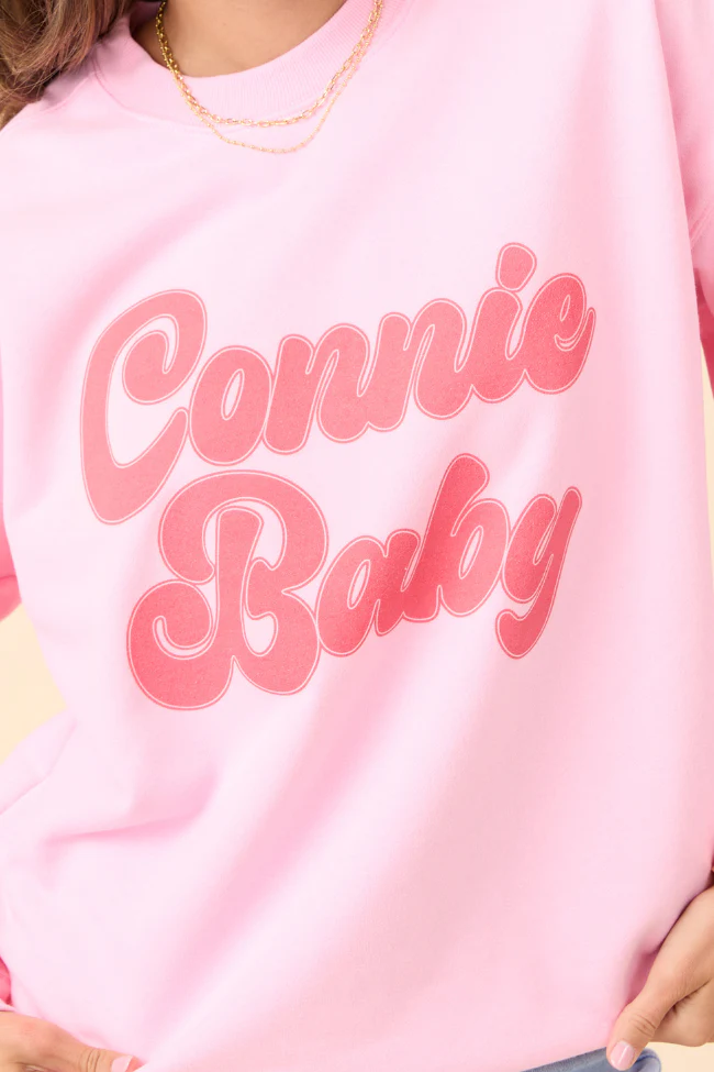 Connie Baby Light Pink Graphic Sweatshirt - Terpint