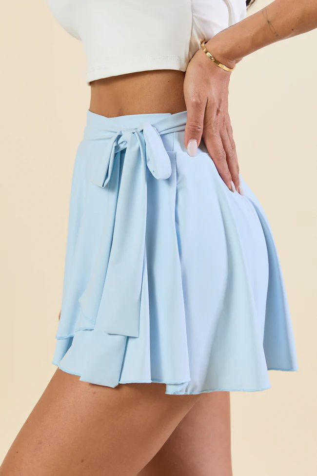Twirl Around Blue Wrap Skort - Terpint