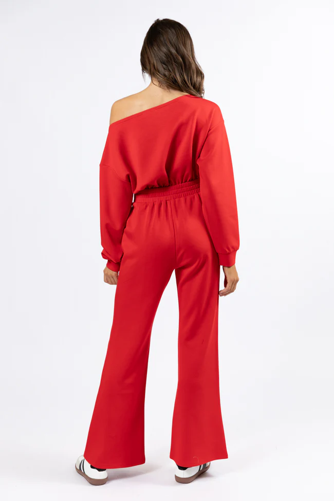 Wear It Out Red Boat Neck Jumpsuit FINAL SALE - Terpint