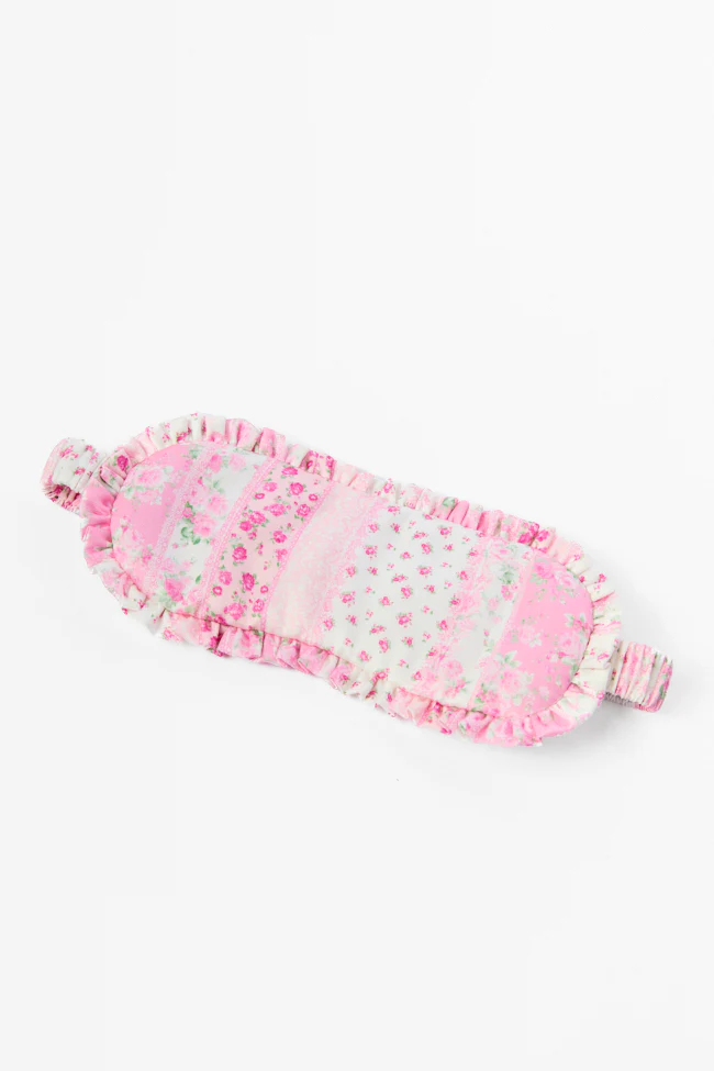 Close Your Eyes Pink Floral Sleep Mask FINAL SALE - Terpint