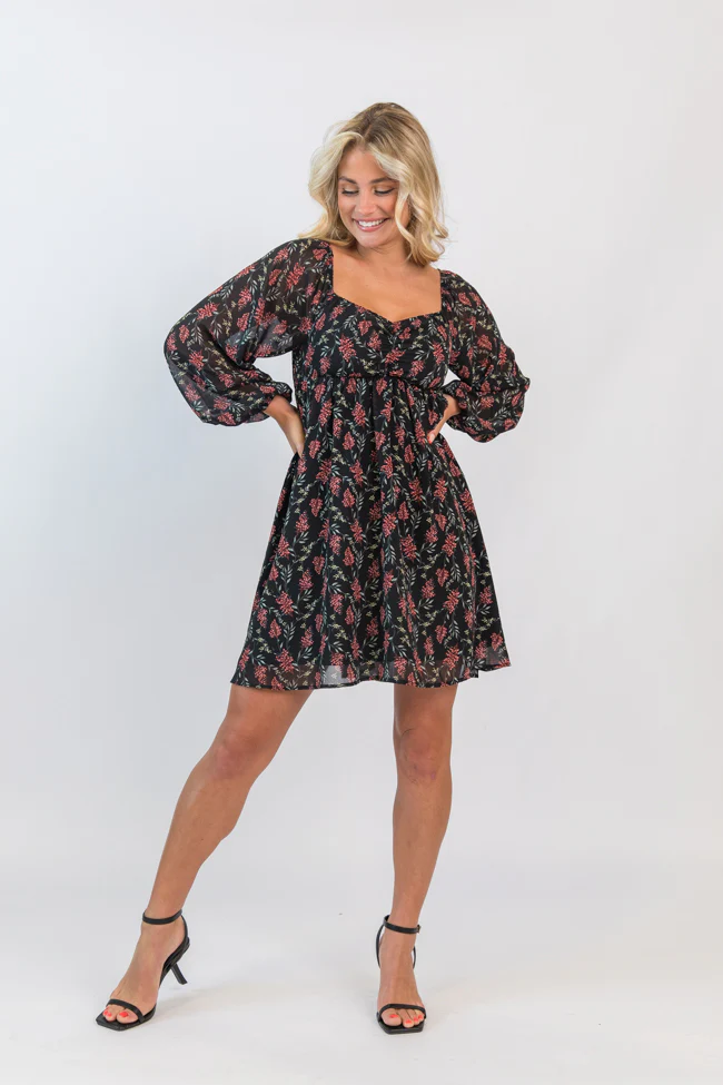 Missing Out Printed Sweetheart Mini Dress FINAL SALE - Terpint