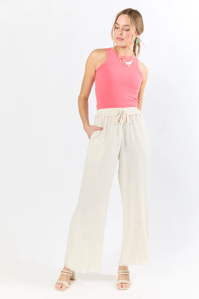 Cool Instincts Coral Acid Washed Rib High Neck Tank - Terpint