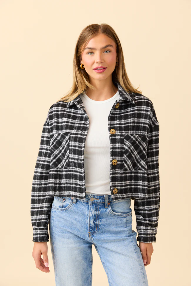 Gretchen Black Plaid Jacket - Terpint