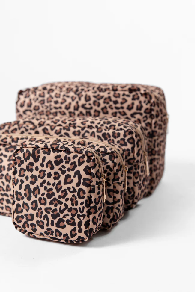 Leopard Travel Pouch Set FINAL SALE - Terpint