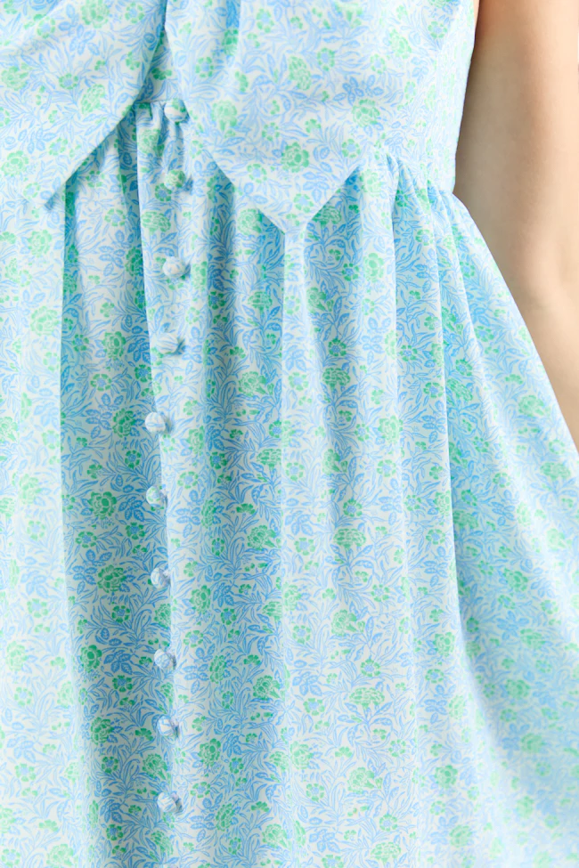 Blooming Bow Detail Multi Floral Mini Dress FINAL SALE - Terpint