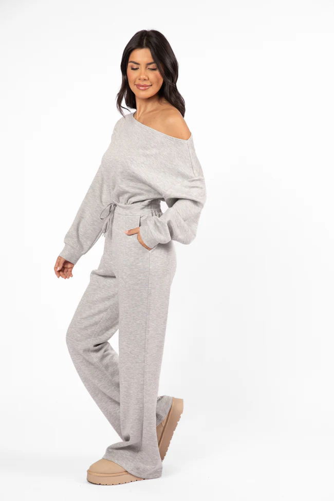 Wear It Out Heather Grey Boat Neck Jumpsuit FINAL SALE - Terpint