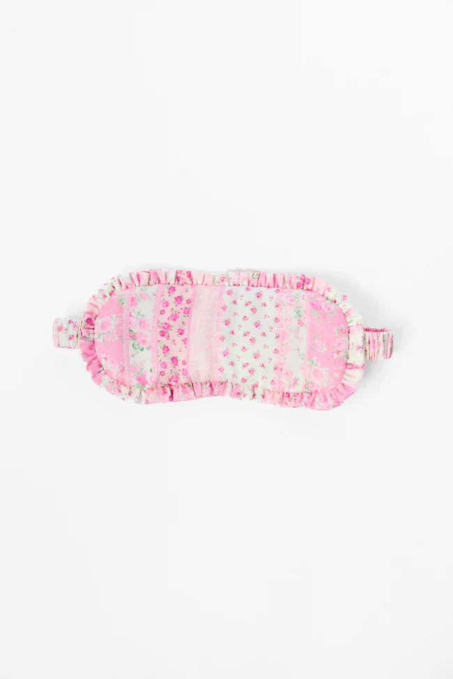 Close Your Eyes Pink Floral Sleep Mask FINAL SALE - Terpint