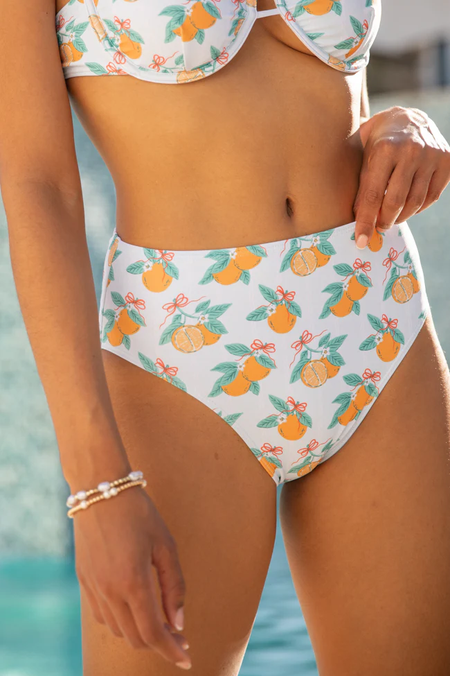 Everyday Fanta-Sea Orange Print Printed Bikini Bottoms FINAL SALE - Terpint