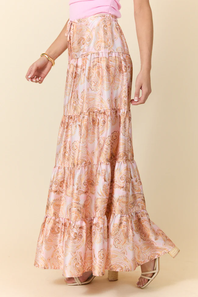 Sunlit Blossoms Bandana Printed Maxi Skirt DOORBUSTER - Terpint