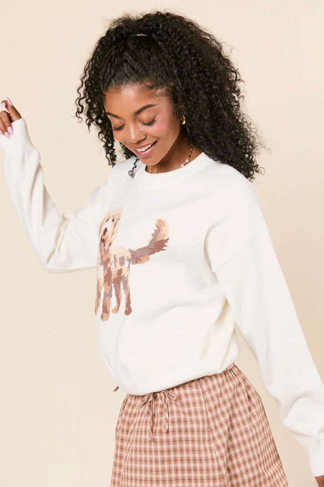 Remi Cream Labradoodle Sweater - Terpint