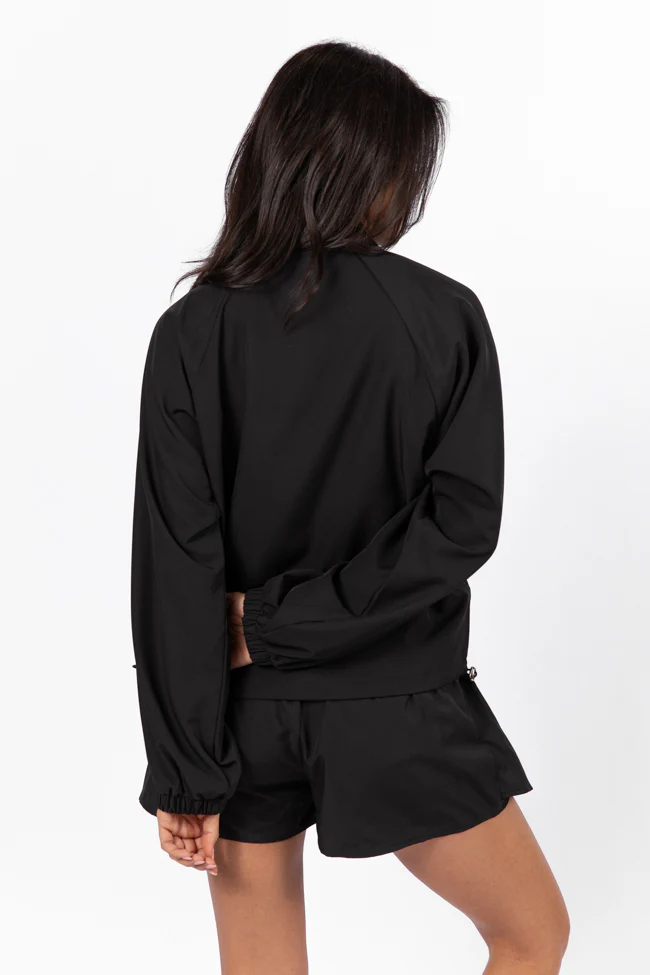 On The Daily Black Full-Zip Windbreaker FINAL SALE - Terpint