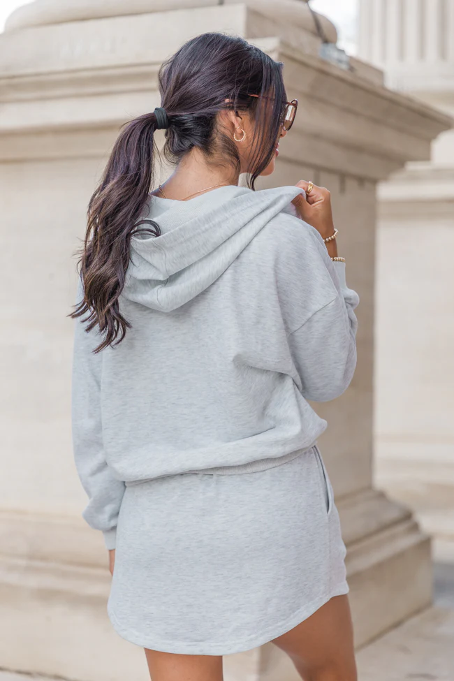 Tried It All Light Heather Grey Zip Up Jacket FINAL SALE - Terpint