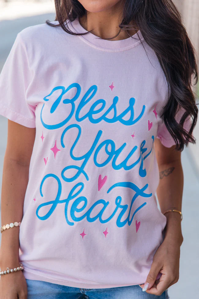 Bless Your Heart Pink Graphic Tee - Terpint