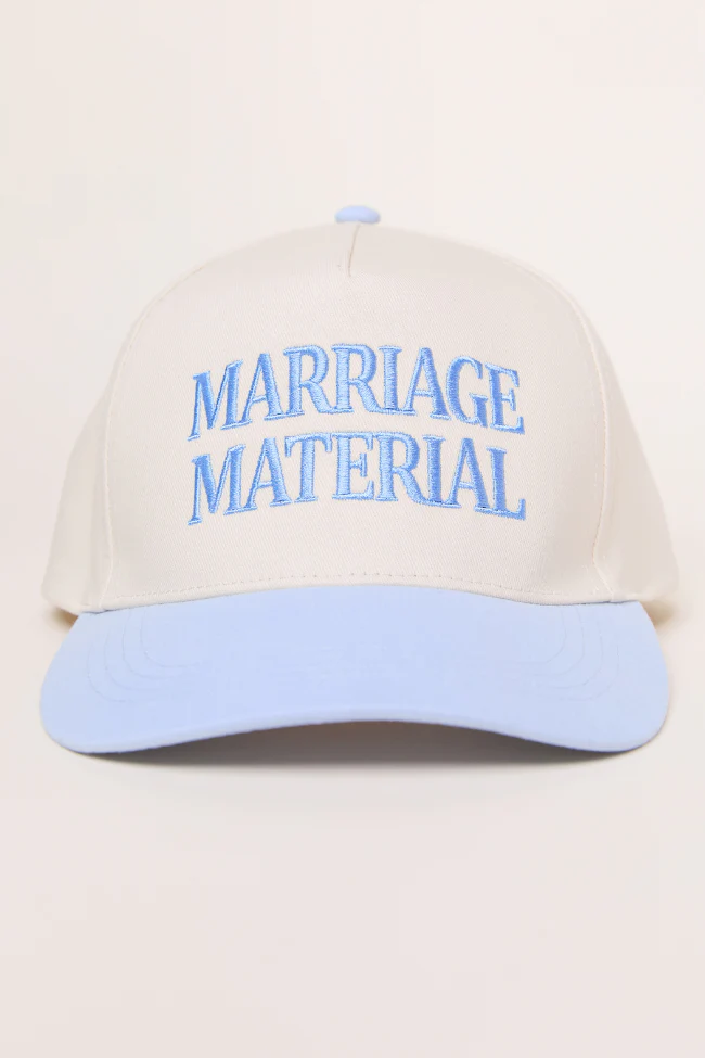 Marriage Material Blue Trucker Hat - Terpint