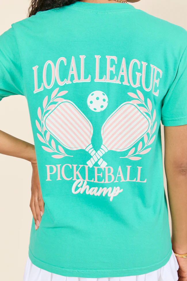 Pickleball Champ Green Graphic Tee - Terpint