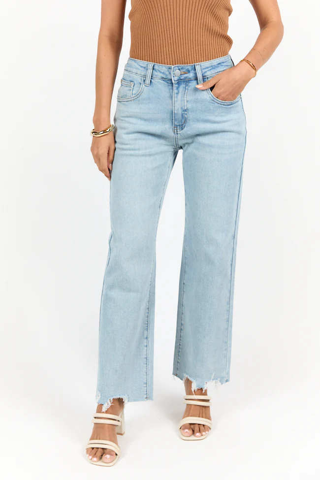 Lily Medium Wash Floral Embroidered Crop Relaxed Jeans FINAL SALE - Terpint
