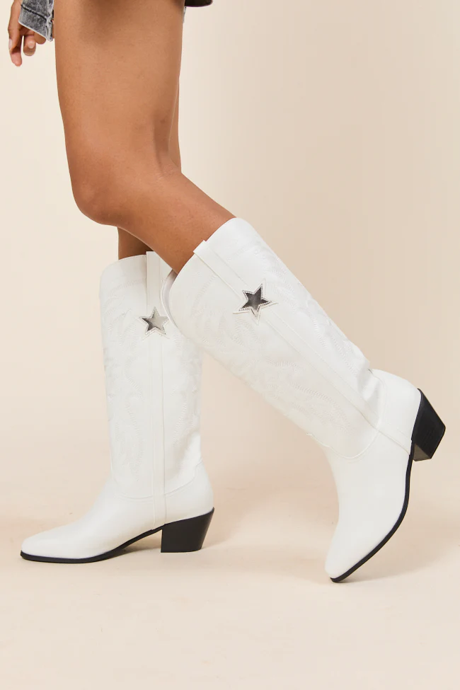 Vicki White Star Western Boots - Terpint