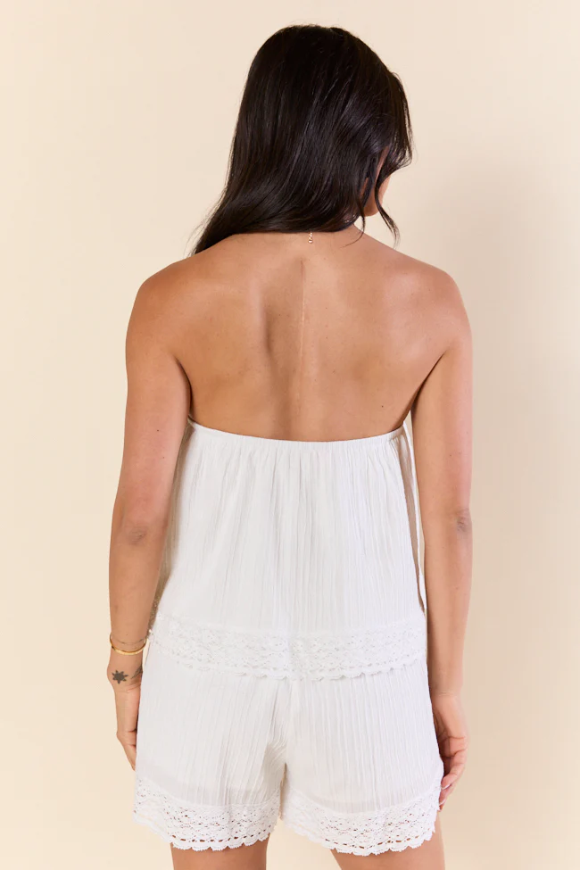 Bright Side White Tiered Romper - Terpint