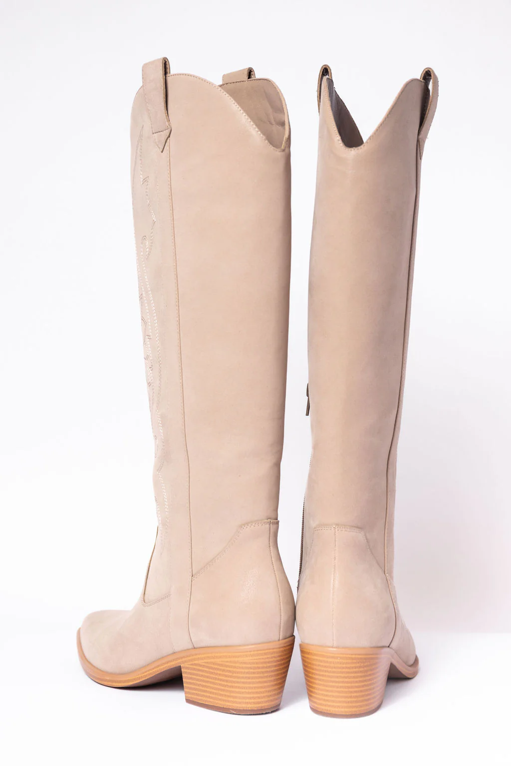 Shania Tan Tall Cowboy Boots - Terpint