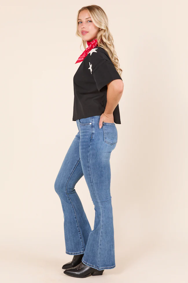 My Favorite Medium Wash Flare Leg Jeans - Terpint