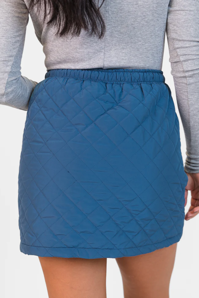 Colder Weather Blue Quilted Skort FINAL SALE - Terpint