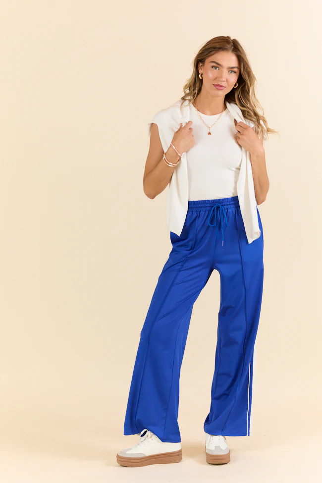 My Own Victories Blue Track Pants - Terpint