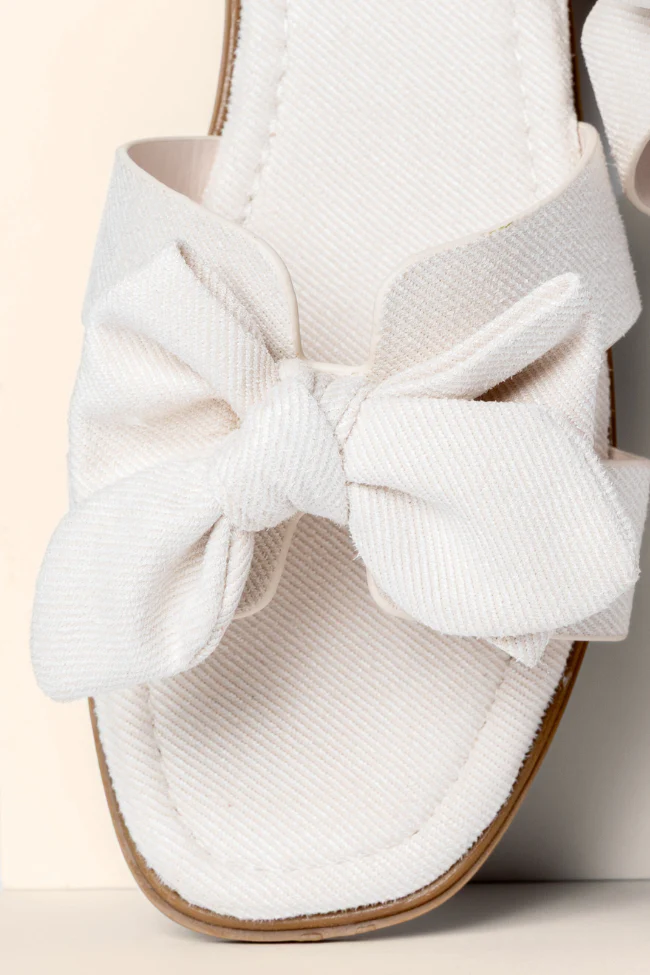 Reagan Ivory Bow Sandals FINAL SALE - Terpint