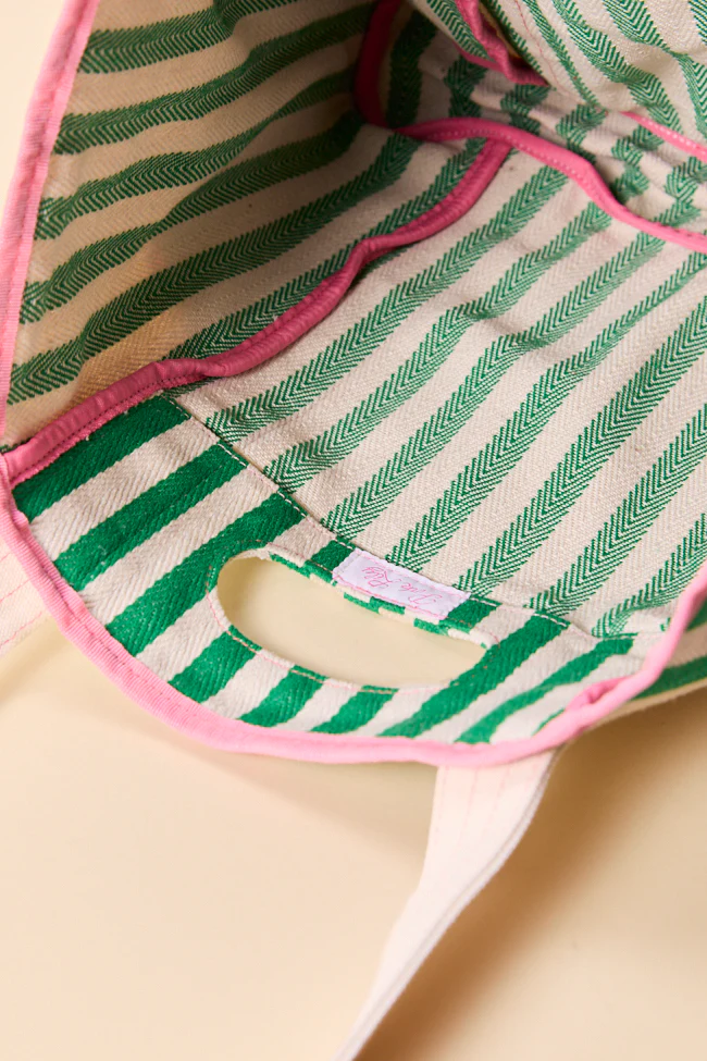 Ty Green Varsity Stripe Tote - Terpint