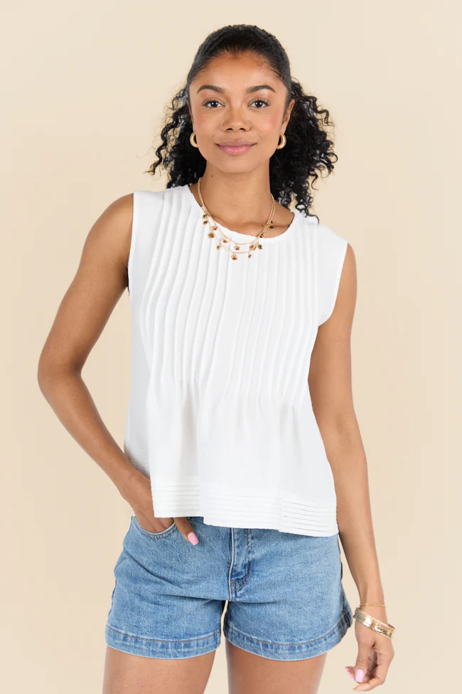 Perfect Promises Ivory Woven Top FINAL SALE - Terpint