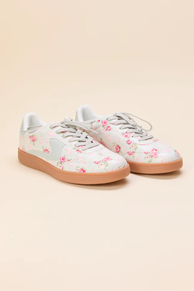 Tiffany Mint Floral Sneakers - Terpint