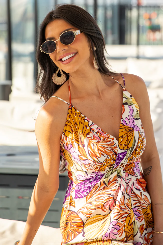 Lush Tropics Tropical Print Jumpsuit FINAL SALE - Terpint