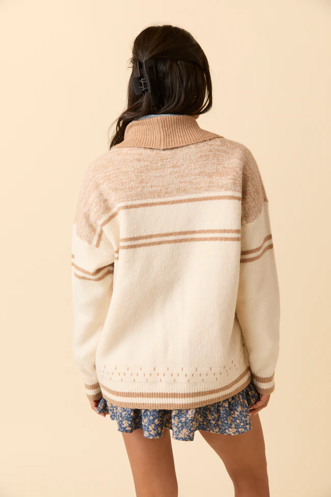 Karsyn Tan Horse Cardigan Just Classically Cassidy X Pink Lily - Terpint