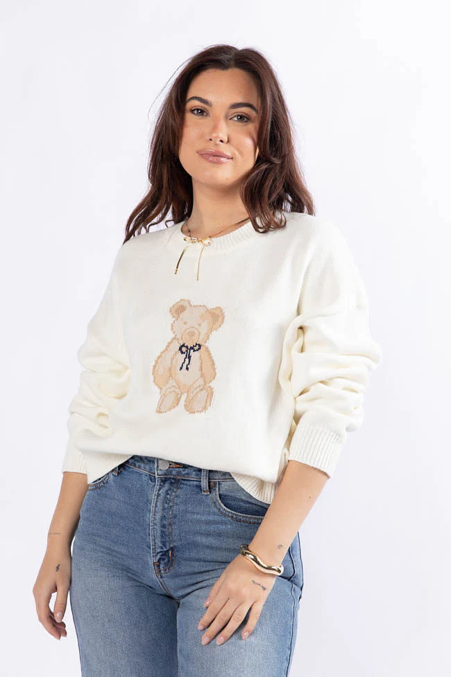 Too Much To Bear Ivory Sweater FINAL SALE - Terpint