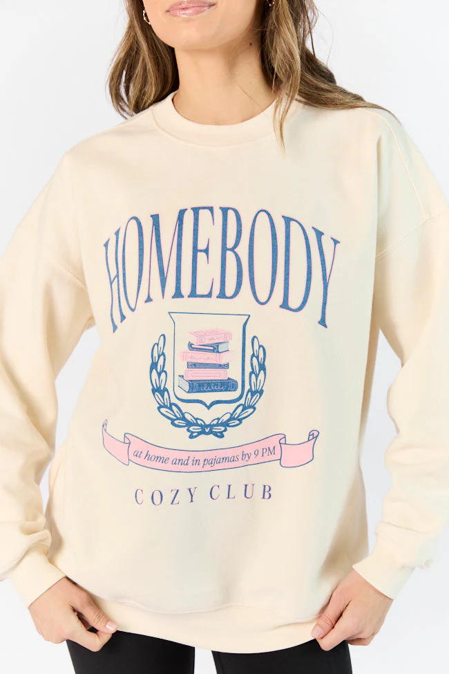 Homebody Club Sweet Cream Graphic Sweatshirt - Terpint
