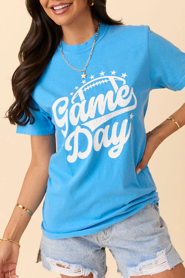 Game Day Script Blue Graphic Tee - Terpint