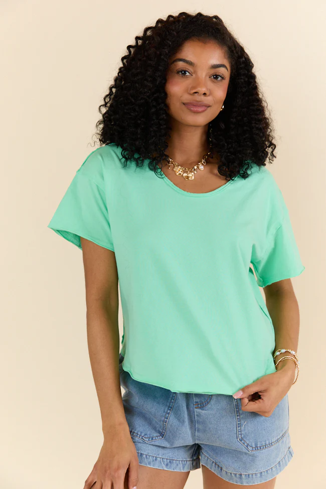 Firm Foundation Green Scoop Neck Tee FINAL SALE - Terpint