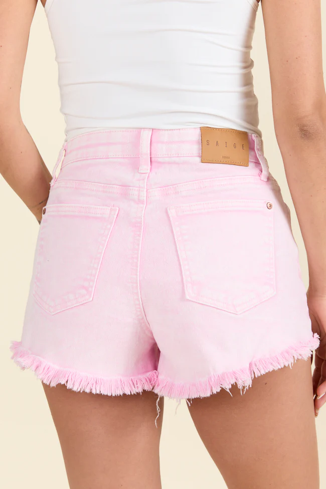 Close Connections Pink Denim Shorts - Terpint