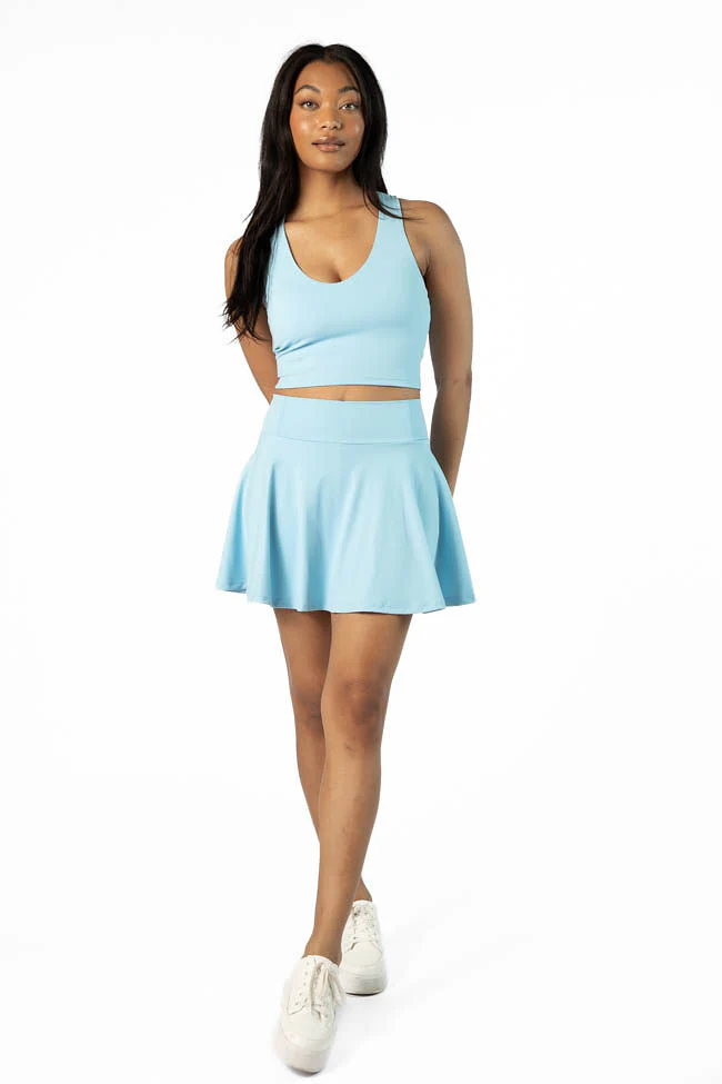 Head Start Blue V-Shaped Back Active Top - Terpint