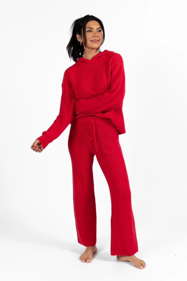 Cloud Chaser Red Sweater Knit Pants FINAL SALE - Terpint