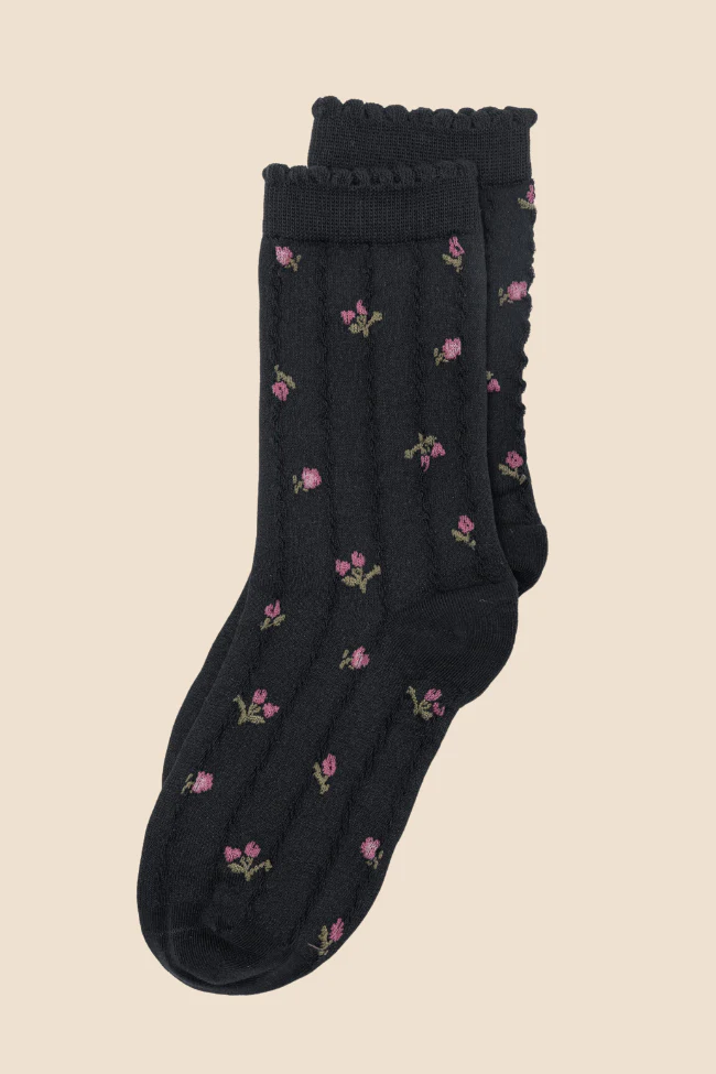 Black Florette Socks SALE - Terpint